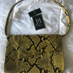 Jill Haber REAL Yellow Snakeskin Python Bag